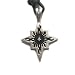 Medussa Eye for Precognitive Powers Pewter Pendant on Adjustable Cord Necklace (Black)