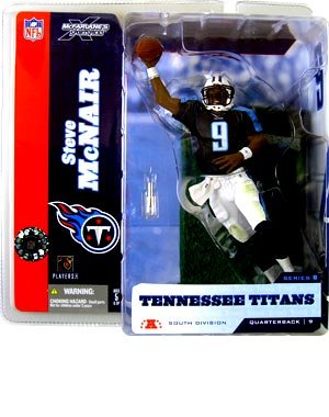 Childrens Toyshop  Toys : NFL Series 8 Figure: Steve McNair #9 with White Tennessee Titans Jersey