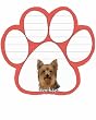 Yorkie Dog Paw Magnetic Note Pads