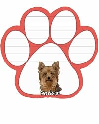 Yorkie Dog Paw Magnetic Note Pads