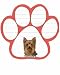 Yorkie Dog Paw Magnetic Note Pads