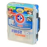 First Aid Kit -- Exceeds OSHA Guidelines (For Office, Daycare, Restaurant, Manufacturer) in Multi-Compartment Organizer Case (Blue or Red Color) -- 326 Pieces