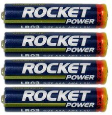 4-Pack "Rocket Power" AAA Alkaline Batteries