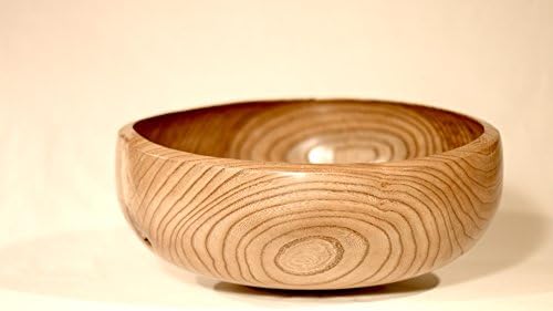 Babas Handmade Wooden Bowls - Large Decorative Unique One-of-a-kind Gifts for Weddings, Anniversaries or that Special Occasion - Handcrafted Elmwood Bowl (16 x 7 inches)