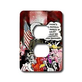 Londons Times Funny Panel Hollywood Cartoons - The People s Cartoon Court With Judge Wapner - Light Switch Covers - 2 plug outlet cover