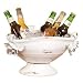 Decorative Flower Distressed White Ceramic Bowl