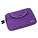 Evecase UltraPortable Handle Carrying Neoprene Sleeve Case Bag Compatible with Fuhu Nabi Jr. / nabi Jr. S - Kids Tablet / nabi Jr. nick Jr. Edition Tablet 5 inch Android Kids Tablet - Purple