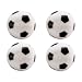4 Black and White Engraved Soccer Foosballs