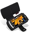 Tuff-Luv Leather case cover for (Samsung i8910 Omnia HD) (Book Type) - Black