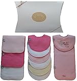 Frenchie Mini Couture Special Delivery Bib and Burp Cloth Gift Set, Girl