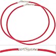 Rubber Cord Anklet Red 9" 2Pcs