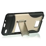 Samsung Galaxy 2 / i9100 Flexible Hybrid Case w/ KickStand - Black/Smoke