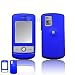 RUBBER FEEL Blue Snap-On Cover Hard Case Phone Protector for LG CU720 Shine CU-720