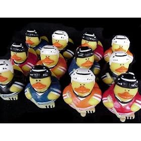 One Dozen (12) Hockey Rubber Duck Party Favors by