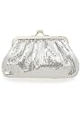 David's Bridal All Over Sequin Kisslock Clutch Style SQ256