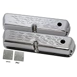 1962-85 Ford Small Block 289-302-351W-5.0L Tall Chrome Aluminum Valve Covers - Flamed by CFR Performance