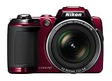 Nikon Coolpix L120 Digital Camera - Red (14MP, 21x Optical Zoom) 3-inch LCD