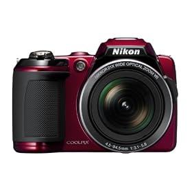 Nikon Coolpix L120 Digital Camera - Red (14MP, 21x Optical Zoom) 3-inch LCD