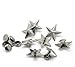 Housweety 50 Sets Silver Tone Star Spike Rivet Studs Spots 16mmx15mm(5/8