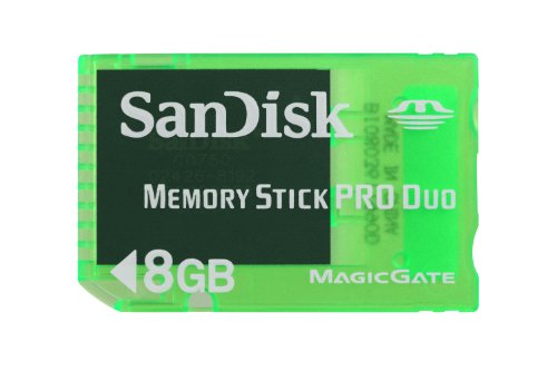 Sandisk 8GB Memory Stick Pro Duo MSPD Gaming Card For Sony PSP - Retail Pack