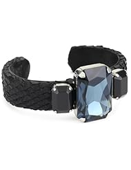 TED ROSSI "JAmour Noir" Python Chunky Jewel Mini Cuff Bracelet