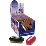 Kingsley Natural Bristle Nail Brush-Orange Handle