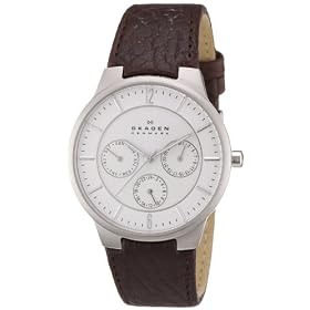 Skagen Denmark - 331XLSL1 - Montre Homme - Quartz - Analogique - Bracelet Cuir Marron