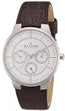 Skagen Men's Steel Leather Multi-Function Watch White 331XLSL1