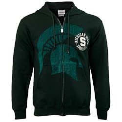 NCAA Michigan State Spartans Green Zippity Zip Hoody Sweatshirt