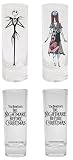 Neca Nightmare Before Christmas Full body Jack and Sally Glass Toothpick Holders