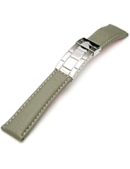 (NS) DAYTONA Style Heavy Padded Calf - Buffalo Grain in 20mm Strap Deployant, XS