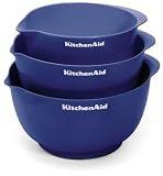 KitchenAid KG175BU Professional Series Set of 3 Mixing Bowls, Blue