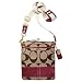 Coach Signature Stripe Swing Messenger Bag 41664 Plum