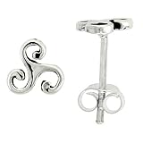 Sterling Silver Infinity Celtic Knot Stud Earrings, 1/4 in. (7mm)