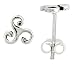 Tiny 1/4" (7 mm) Sterling Silver Celtic Knot Stud Earrings
