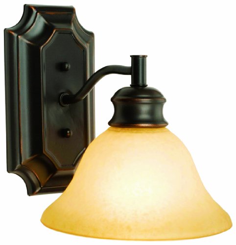 Design House 504415 Bristol 1-Light Wall Sconce, 9.25-Inch by 7.5-Inch, Oil Rubbed Bronze