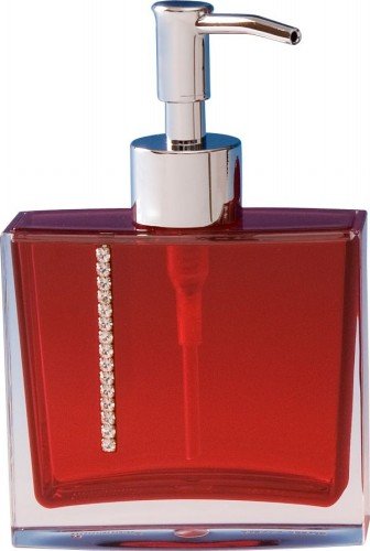 Sanwood 6941951 Marilyn Seifenspender, Acryl mit Swarovski-Kristallen, rot