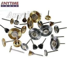 Buy Anytime Tools 24 WIRE BRUSH WHEEL & CUP Brass & Stainless Steel by AnytimeTools now!