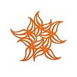 Orange Koziol Flame Unusual Shaped Trivet