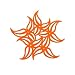 Orange Koziol Flame Unusual Shaped Trivet
