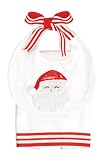 Mud Pie Baby Santa Bib and Burp Set, 0-12 Months