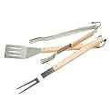 Oak-Handle 3-pc. BBQ Tool Set