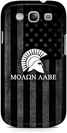 Molon Labe Spartan Logo over Grayscale American Flag - Slim Phone Case - Samsung Galaxy S3