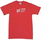 got 27? Kids T Shirt In 5 Colors youth Large-Red
