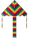 Hengda Easy Flyer Kite For Kids - Hengda Kite Rainbow Delta Kite, 60-inch - Kites For Kids - Best Easy Flyer,Easy to Assemble, Launch and Fly