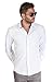 New Men's White French Cuff Tailored Slim Fit Tone on Ton Stripe Dress Shirt