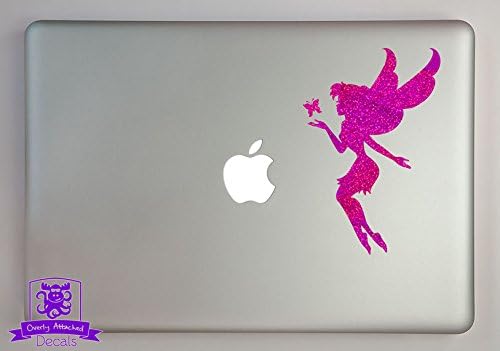 Fairy with Butterfly 15" Laptop Specialty Vinyl Decal - Purple-Metal-Flake