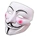 V for Vendetta Mask Guy Fawkes Anonymous fancy Cosplay costume (White-1)
