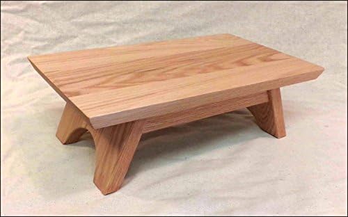 EarthBench Pedestal Stand ~ RED OAK (Shrine Table Pedestal: 15"×9" wide)