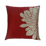 Blissliving Home Gemini Pillow, Red, 18 by 18 Inches by 